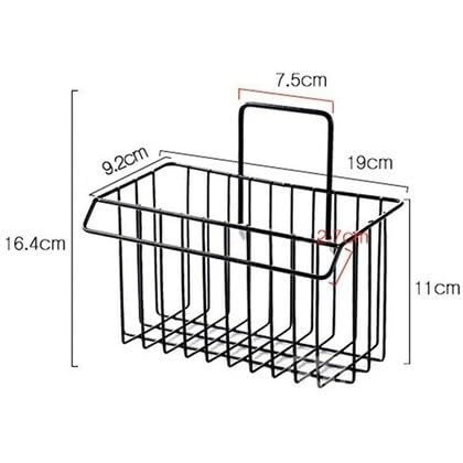 Self Adhesive Kitchen Sink Organizer Rack | Wall Mounted Sponge Holder Basket for Detergent Bottle, Scrubber & Brush | Rustproof Steel Storage Rack for Bathroom & Kitchen Use