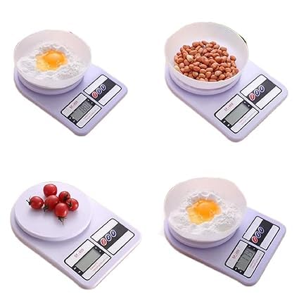 Digital Kitchen Weighing Scale 10kg | Electronic Food Weight Machine for Home & Kitchen | High Precision SF-400 Scale for Diet, Baking & Cooking | Multipurpose Weight Balance, White