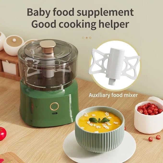 Rechargeable Mini Electric Chopper - Stainless Steel Blades, One-Touch Operation, Food Grade Cup, Easy to Clean Chopper for Mincing Garlic, Vegetable and Meat,Nuts(A1)