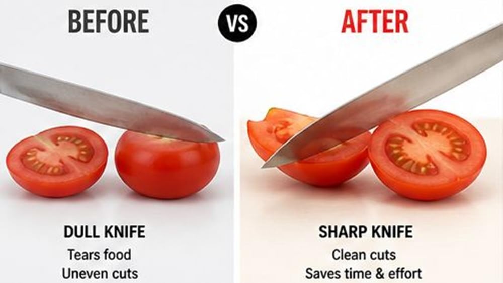 Knife Sharpener Manual 3 Stage Knives Sharpner Tool Advanced Knife Sharpener for Kitchen Knife Sharpner Knives Sharpening Tool for Steel Knives