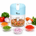 ULTRON Electric Chopper USB Rechargeable | 30W Powerful Motor | 250ml Mini Vegetable Chopper | Stainless Steel Blades | One-Touch Operation | BPA Free Container | Portable Kitchen Chopper (Blue)