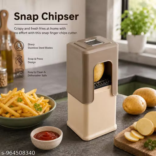 Snap Chipser – Handheld Potato & Vegetable Slicer | Snap & Press French Fry Cutter
